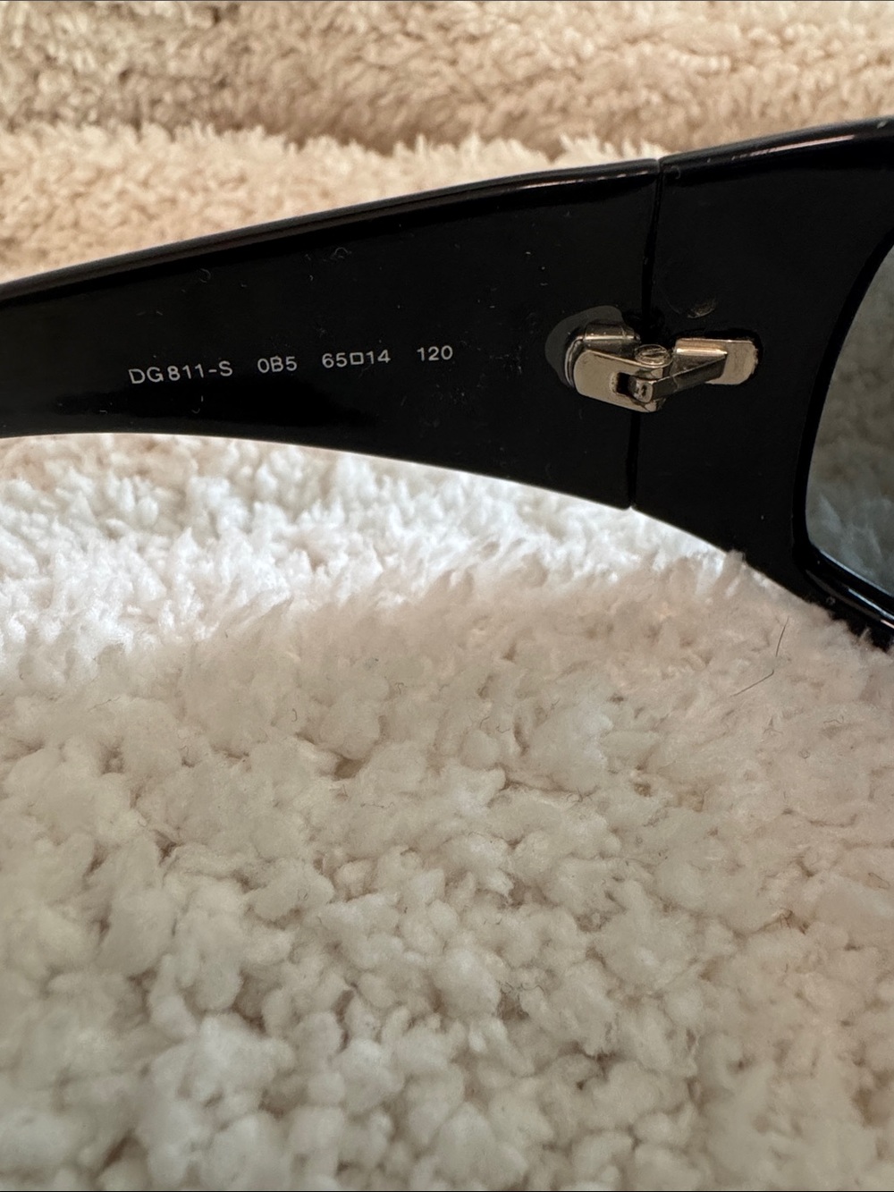 Vintage NEW Dolce & Gabbana Glossy Black Sunglasses with Dark Lenses - Picture 6 of 12